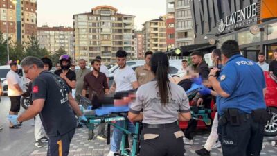 Kocasinan ilçesindeki bir alışveriş merkezinin önünde meydana gelen bıçaklı kavga