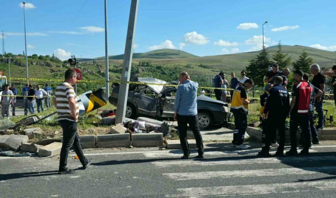 Kayseri’nin Bünyan ilçesinde meydana gelen trafik kazasında, kavşakta çarpışan iki