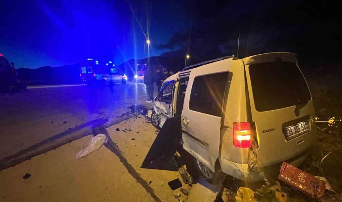 Kayseri-Develi Karayolu’nda meydana gelen trafik kazasında, 1 kişi hayatını kaybederken