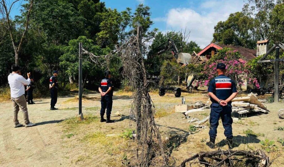 Tekirova Mahallesi bölgesinde kaçak yapılaşmayla mücadele kapsamında gerçekleştirilen yıkım işlemlerinde,