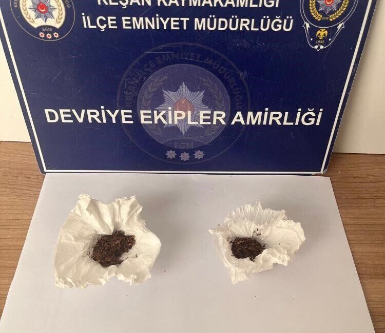 Keşan ilçesinde Emniyet Müdürlüğü ekipleri tarafından yapılan operasyonda 5 şüphelinin