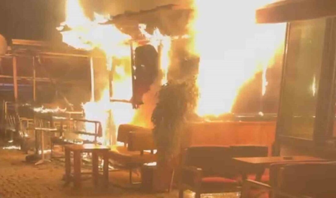 Kırıkkale’de bulunan bir çay ocağı alevlere teslim oldu ancak itfaiye
