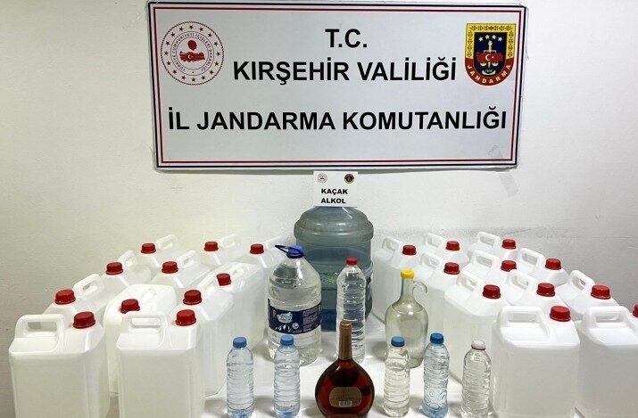 Kırşehir’de Jandarma ekipleri tarafından yürütülen operasyonda, kaçak alkol üretiminin engellenmesi
