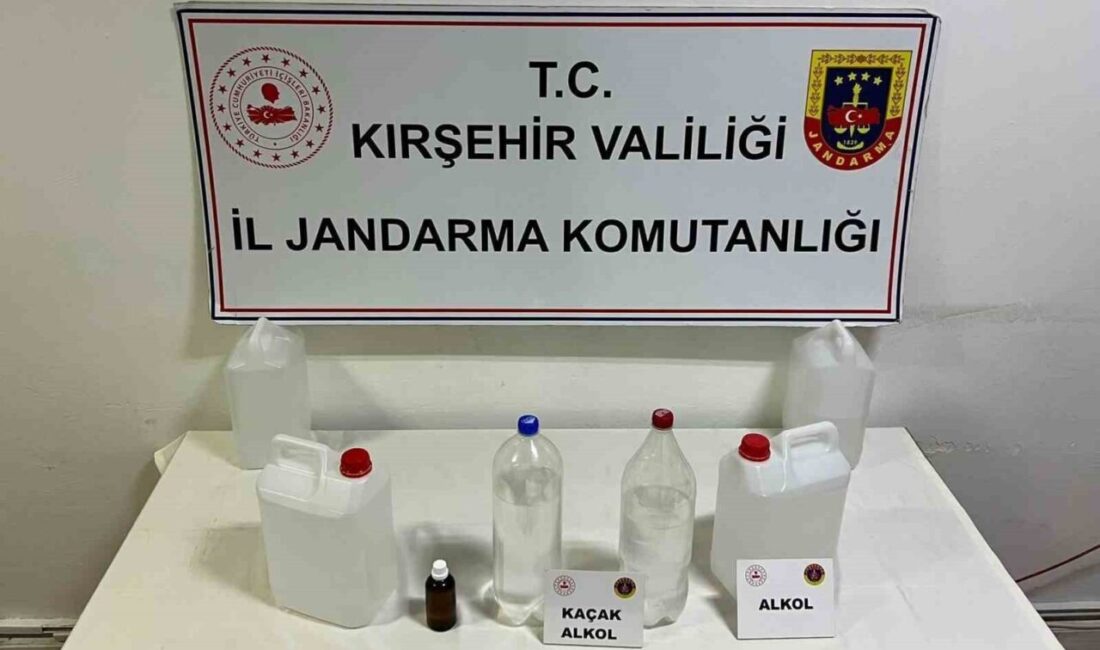 Kırşehir’de jandarma ekiplerinin düzenlediği operasyonda, kaçak alkol üretiminde kullanıldığı şüphesiyle