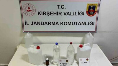Kırşehir’de jandarma ekiplerinin düzenlediği operasyonda, kaçak alkol üretiminde kullanıldığı şüphesiyle