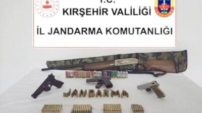 Kırşehir İl Jandarma Komutanlığı ekiplerinin yürüttüğü operasyonda 4 adet ruhsatsız