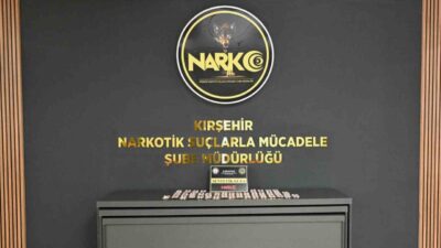 Kırşehir’de narkotik ekipleri tarafından gerçekleştirilen operasyonda 551 adet sentetik hap