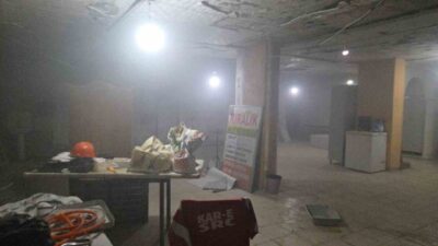 Samsun’un İlkadım ilçesinde bulunan bir köfteci dükkanında çıkan yangın, apartman