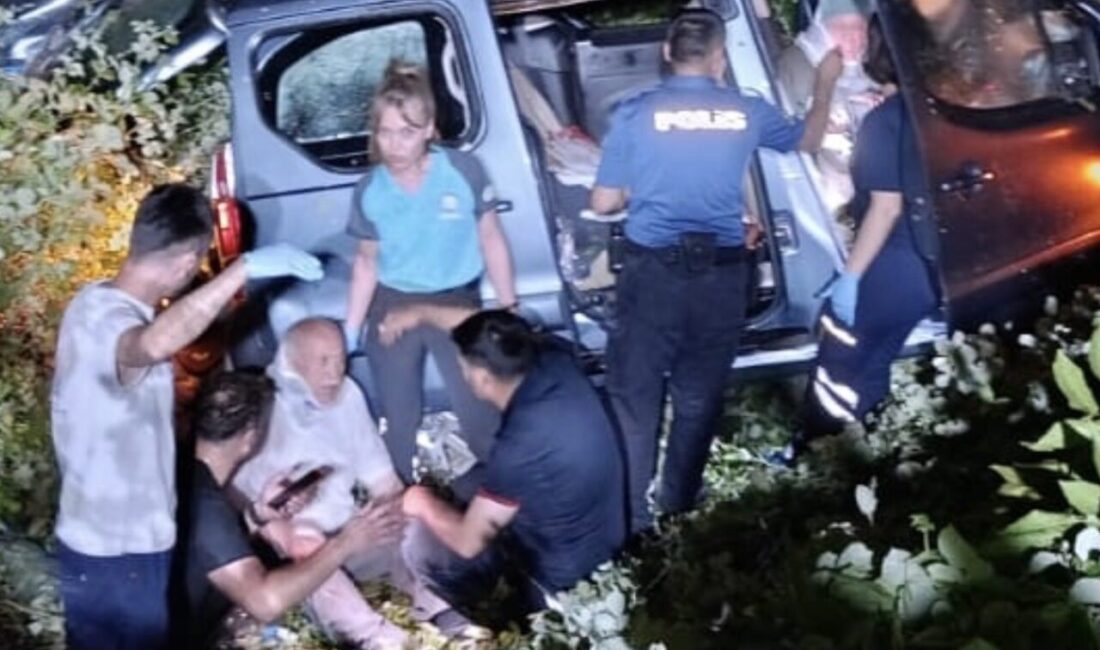 Samsun’da meydana gelen bir kazada, hafif ticari aracın kontrolünden çıkarak
