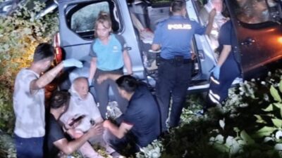 Samsun’da meydana gelen bir kazada, hafif ticari aracın kontrolünden çıkarak