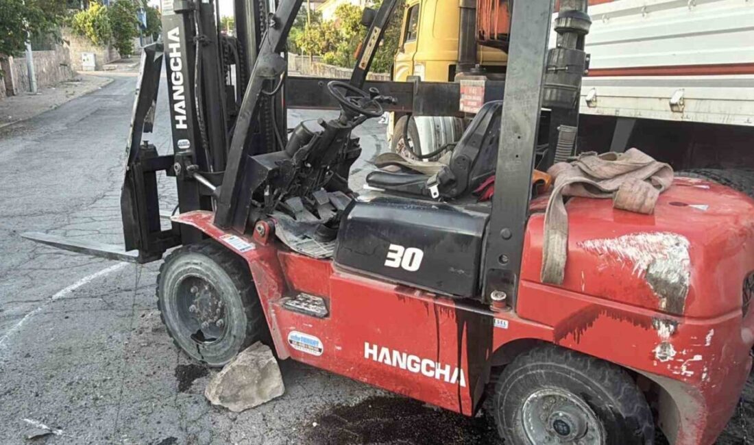 Kocasinan ilçesinde yaşanan bir olayda, bir forkliftin kontrolünü kaybetmesi sonucu