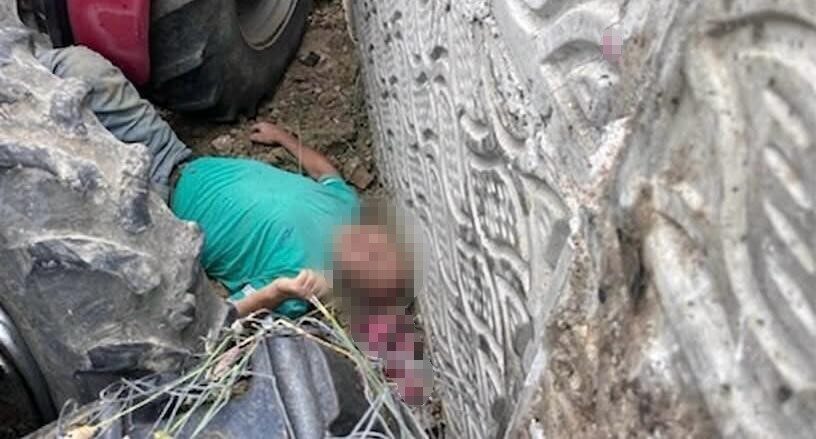 Kocaeli’nin Körfez ilçesinde, traktörüyle seyir halindeyken kontrolü kaybeden sürücü, duvara