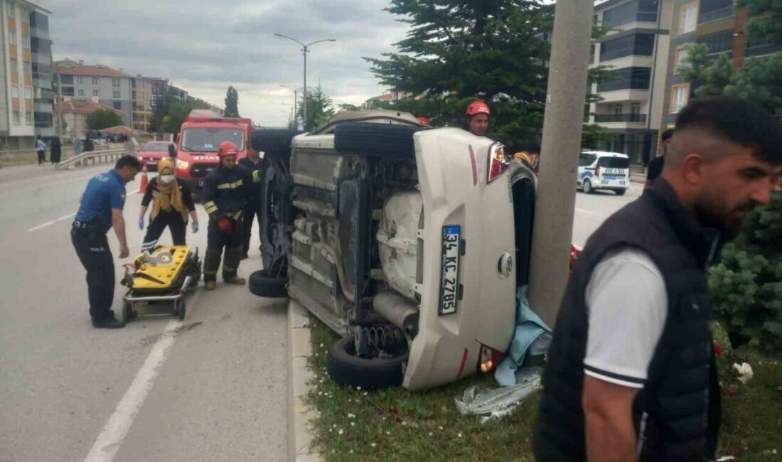 Kulu ilçesinde meydana gelen trafik kazasında, sürücü aracın direksiyon hakimiyetini