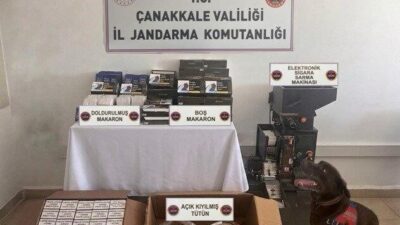 Çanakkale’nin Lapseki ilçesinde kaçakçılıkla mücadele kapsamında gerçekleştirilen operasyonda, ele geçirilen