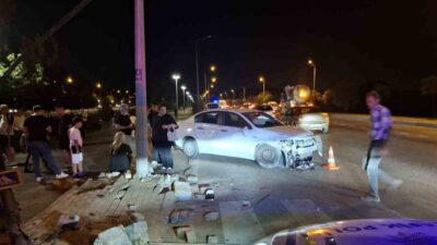 Bursa’nın Osmangazi ilçesinde iddiaya göre bir otomobil, makas atarak ilerlerken