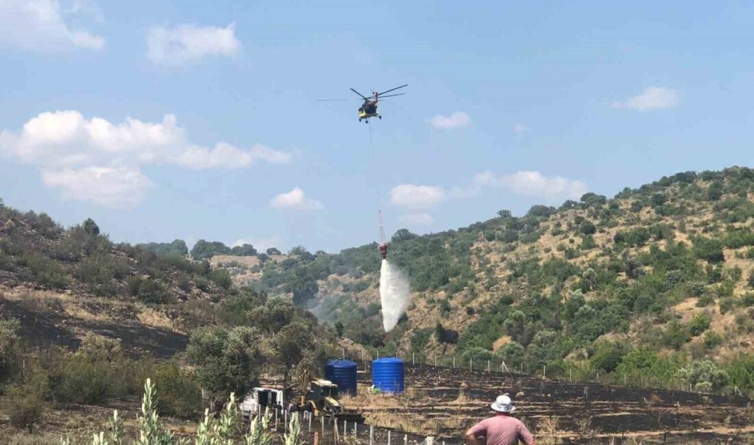 Manisa’nın Yunusemre ilçesindeki bir makilik alanda çıkan yangın, ekiplerin hızlı