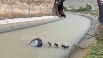 Darende ilçesinde meydana gelen bir olayda, bir traktör kontrolden çıkarak