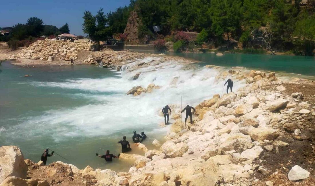 Manavgat ilçesinde Alara Çayı’nda kaybolan genci bulmak için yapılan arama