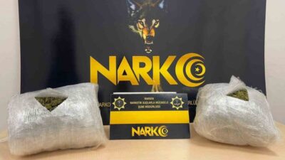 Mardin’in Artuklu ilçesinde gerçekleştirilen polis operasyonunda 2 kilo 950 gram