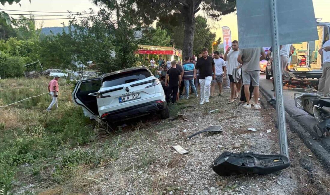 Marmaris-Datça yolu Çayırova mevkiinde bir otomobil ile motosikletin çarpışması sonucu