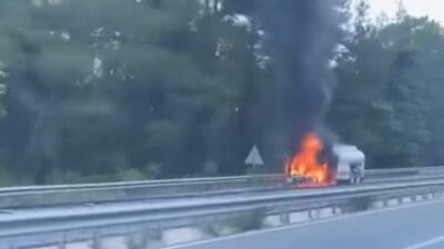 Mazot tankeri, Marmaris-Muğla karayolunda bulunan Gelibolu Köprüsü yakınlarında seyir halindeyken