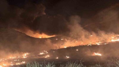 Mersin’in Mut ilçesinde belediyeye ait eski bir çöp döküm alanında