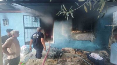 Mut ilçesindeki bir evde meydana gelen yangın, mahalle sakinlerine korku