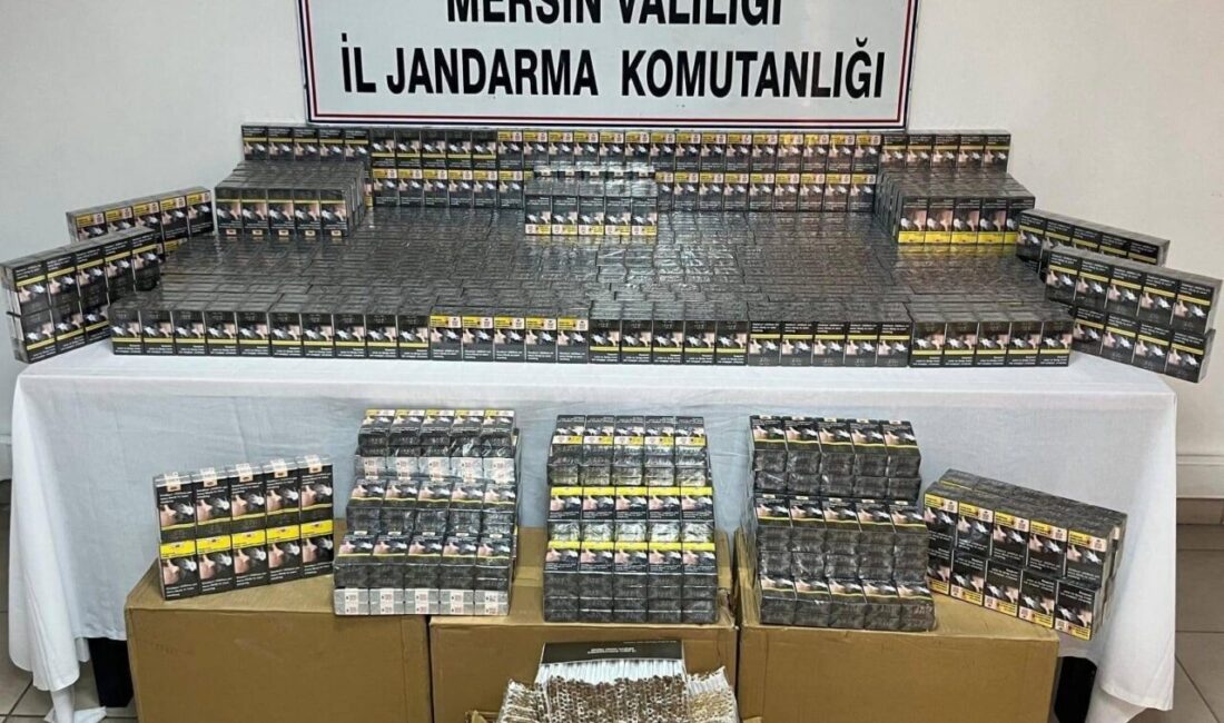 Mersin’de jandarma ekipleri tarafından düzenlenen operasyonda kaçak sigara ticaretine karıştıkları