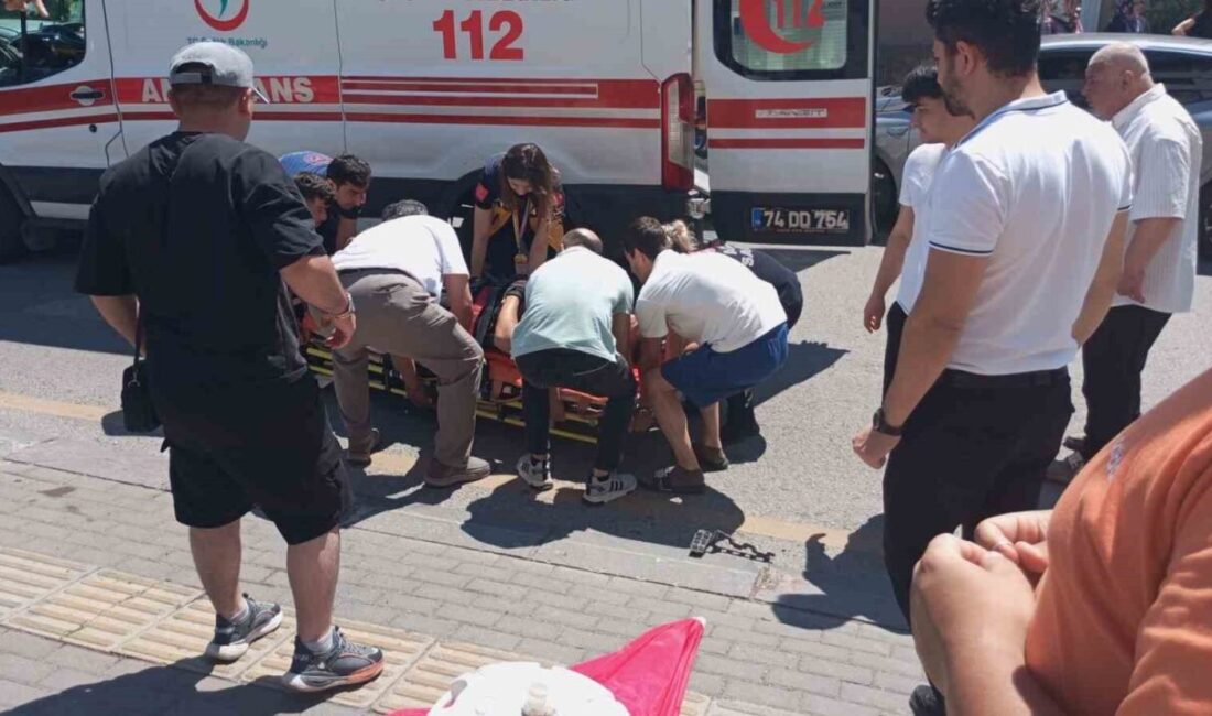 Bartın’da bir motosiklet, Orta Mahalle Hendekyanı Caddesi’nde seyir halindeyken bir