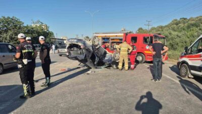 Bartın’da bir otomobile motosiklet çarpması sonucu meydana gelen kaza, 4