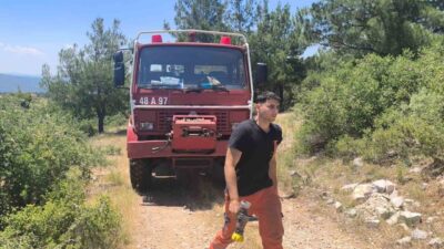 Menteşe ilçesindeki ormanlık alanda çıkan yangın, hızlı müdahale ile kontrol