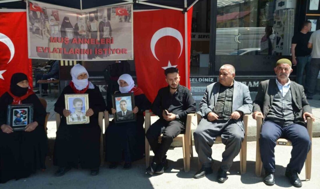 Muş’ta, çocuklarının terör örgütü PKK tarafından kaçırıldığını belirten aileler, DEM