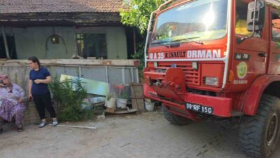 Nazilli ilçesindeki tarım arazisinde çıkan yangın, hava ve karadan yapılan