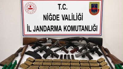 Niğde İl Jandarma Komutanlığı ekiplerince yasadışı bireysel silahlanmayla mücadele kapsamında