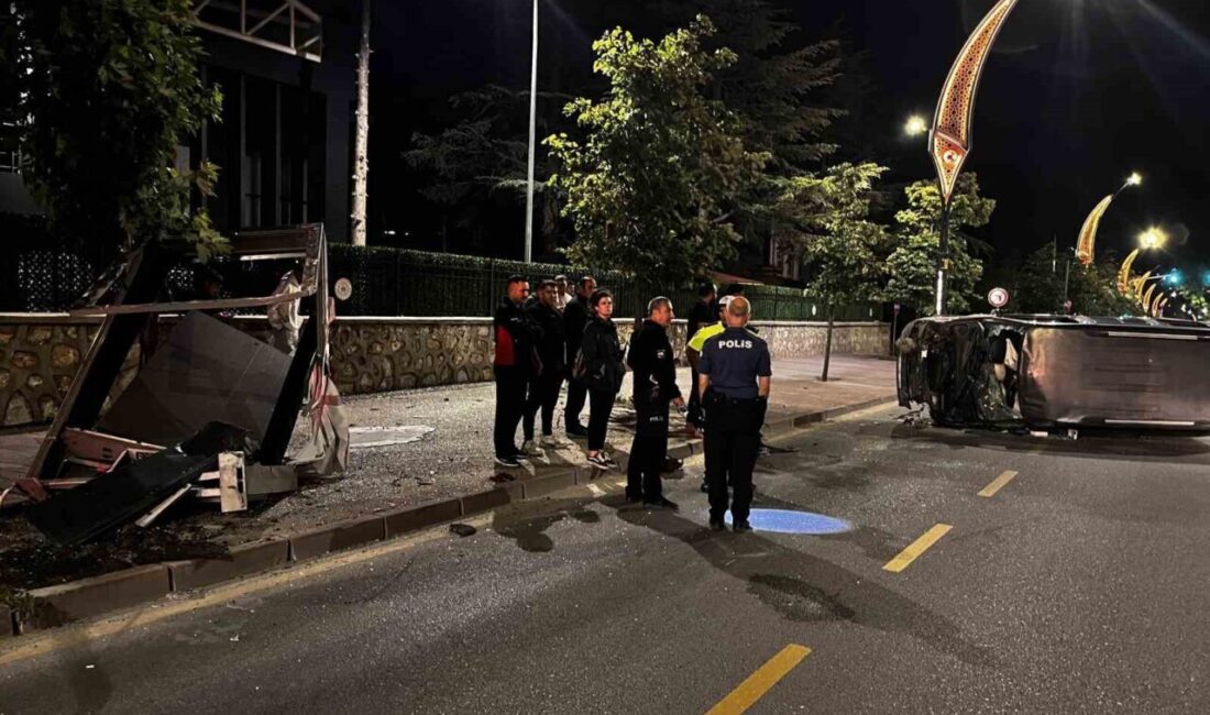 Niğde’de meydana gelen trafik kazasında, sürücüsünün kontrolünü kaybettiği hafif ticari