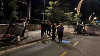 Niğde’de meydana gelen trafik kazasında, sürücüsünün kontrolünü kaybettiği hafif ticari