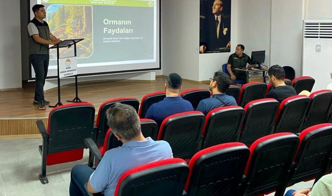 Aydın Orman İşletme Müdürlüğü, öğretmenlere yönelik yangın farkındalık eğitimi düzenledi.