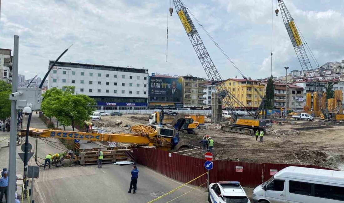 Ordu ilinde bir iş makinesinin devrilmesi sonucu operatör yaralandı. Olay,