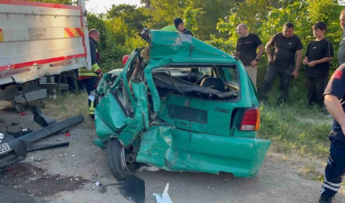 Fatsa ilçesinde meydana gelen trafik kazasında, park halindeki araçlara çarpan
