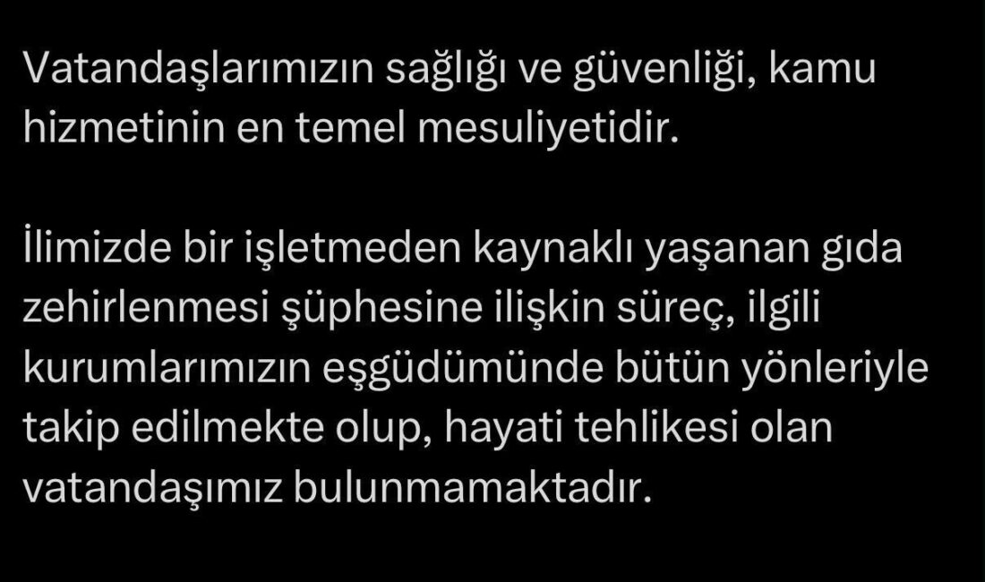 Osmaniye’de bir işletmenin şubelerinden satın alınan tatlıların tüketilmesinin ardından 53
