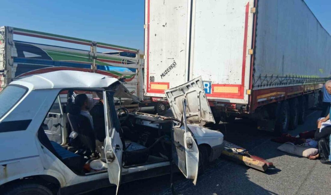 Osmaniye’nin Düziçi ilçesinde meydana gelen trafik kazasında, bir otomobilin bir