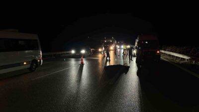 Bursa’da bir iddiaya göre, otobanda karşıdan karşıya geçmeye çalışan bir