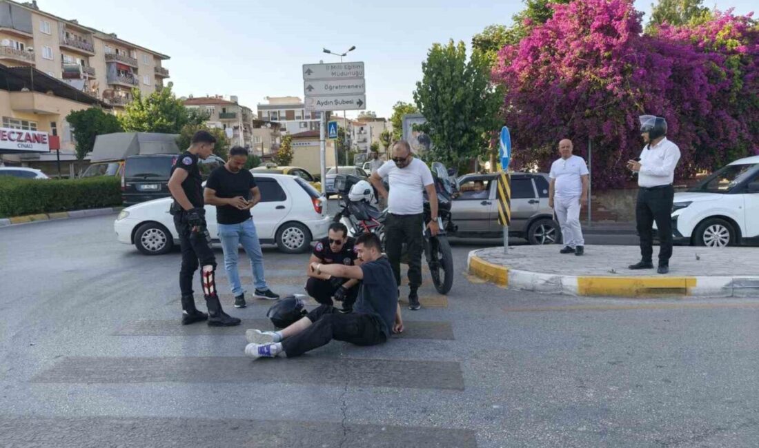 Aydın’ın Efeler ilçesinde meydana gelen trafik kazasında bir motosiklet sürücüsü