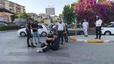 Aydın’ın Efeler ilçesinde meydana gelen trafik kazasında bir motosiklet sürücüsü