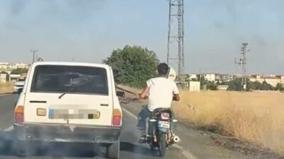 Siverek ilçesinde yaşanan olayda, bir motosiklet sürücüsünün seyir halindeki bir