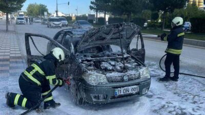 Bozüyük ilçesinde Park Halindeki Araç Alev Aldı Bozüyük ilçesinde bulunan