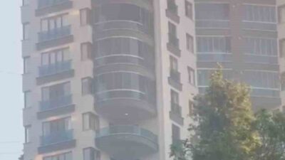 Rize ilinde bir apartmanın yedinci katındaki bir dairede yangın çıktı