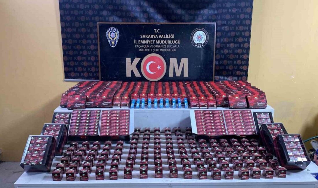 Sakarya’nın Adapazarı ve Arifiye ilçelerinde kaçakçılık operasyonu düzenlendi ve bu