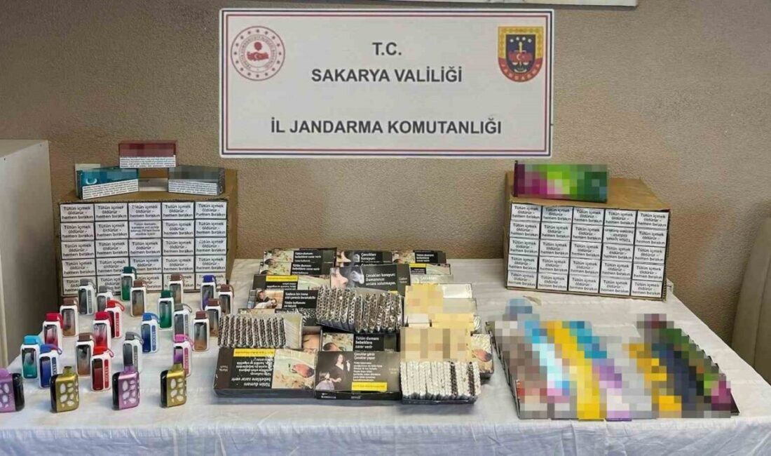 Sakarya’da Jandarma ekipleri, kaçakçılık suçlarıyla mücadele kapsamında 3 ilçede operasyon