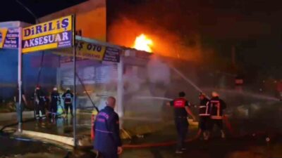 Şanlıurfa’da gece geç saatlerde meydana gelen yangın iki farklı iş